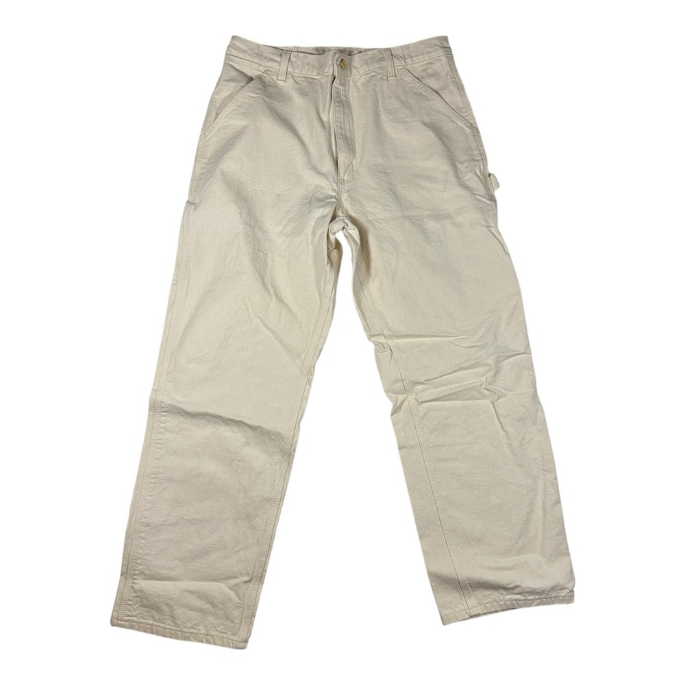 Carhartt Loose Original‎ Fit Pants Men's Beige 34x30 Washed Duck Work Dungaree